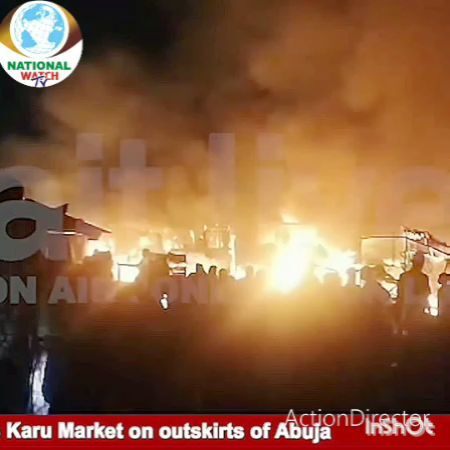 BREAKING: Fire Guts Karu Market In Abuja 