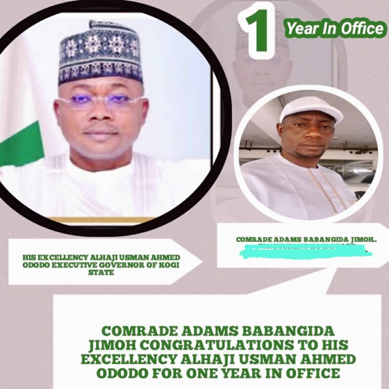 Comrade Adams Babangida Congratulates Governor Ododo On His One Year Anniversary
